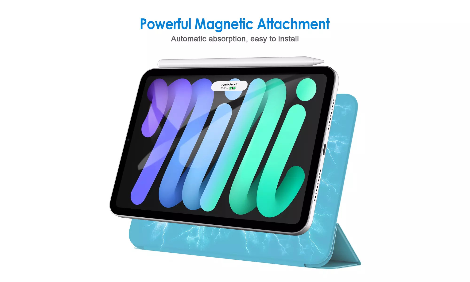 Case for iPad Mini 6 (2021 Model), Magnetic Attachment, Auto Wake/Sleep