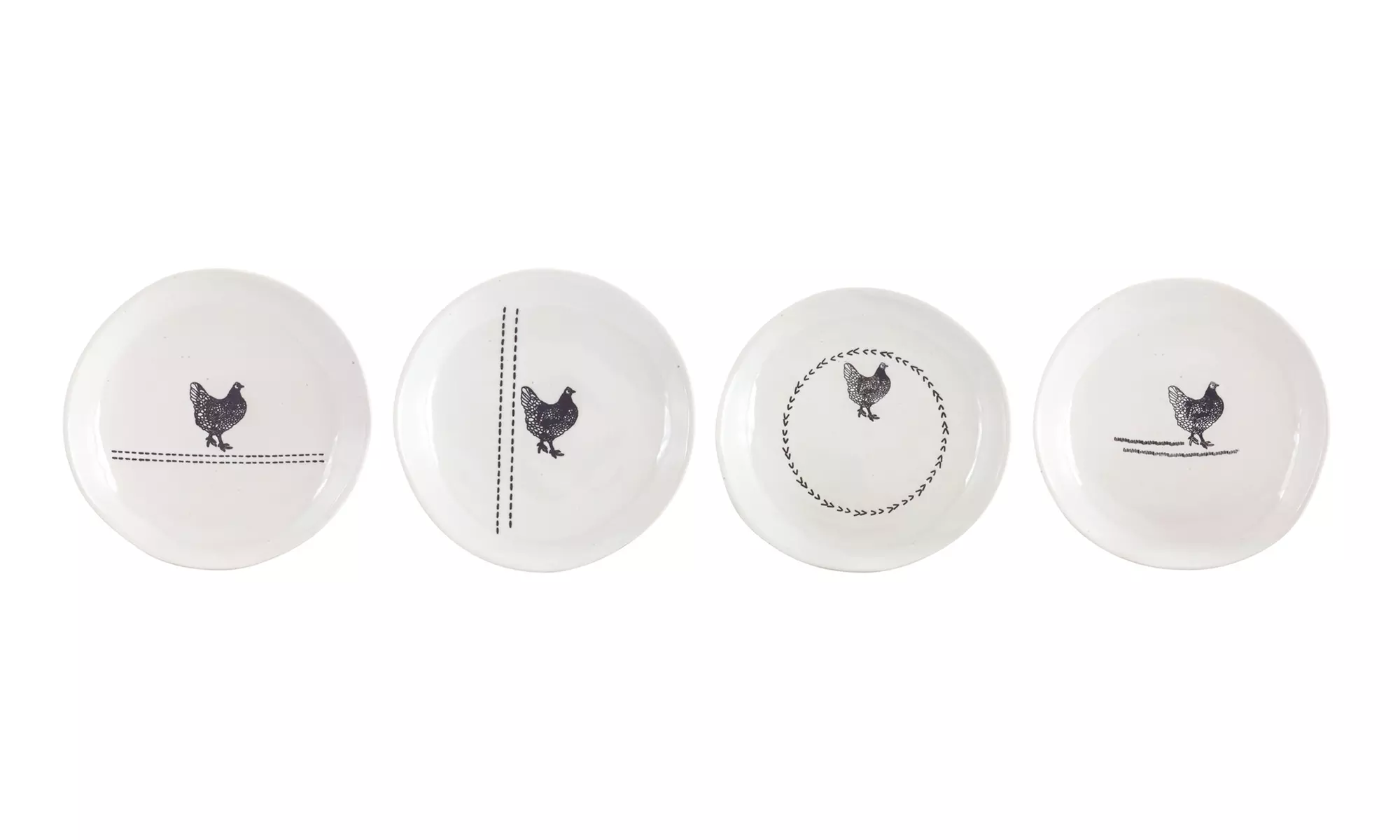 Chicken Plate (Set of 8) 6.5"D Stoneware - Primary Image