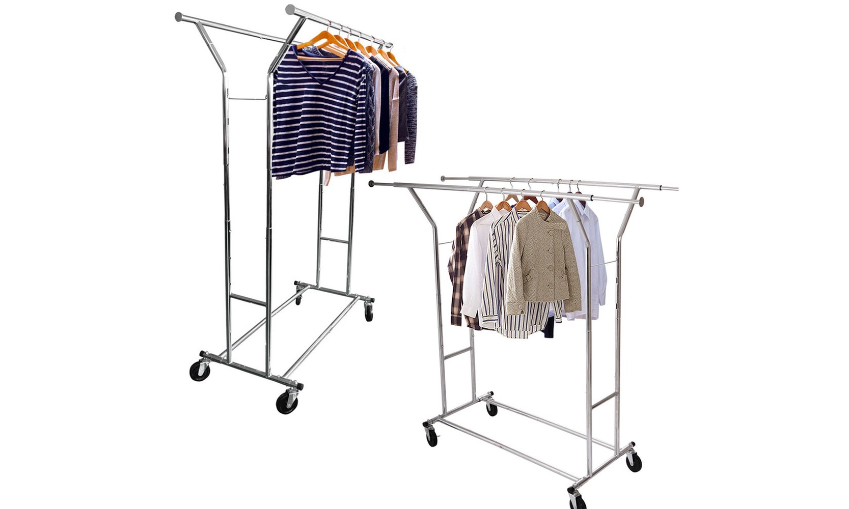 Collapsible Standard Rod Garment Rack Clothes Hanger - Primary Image