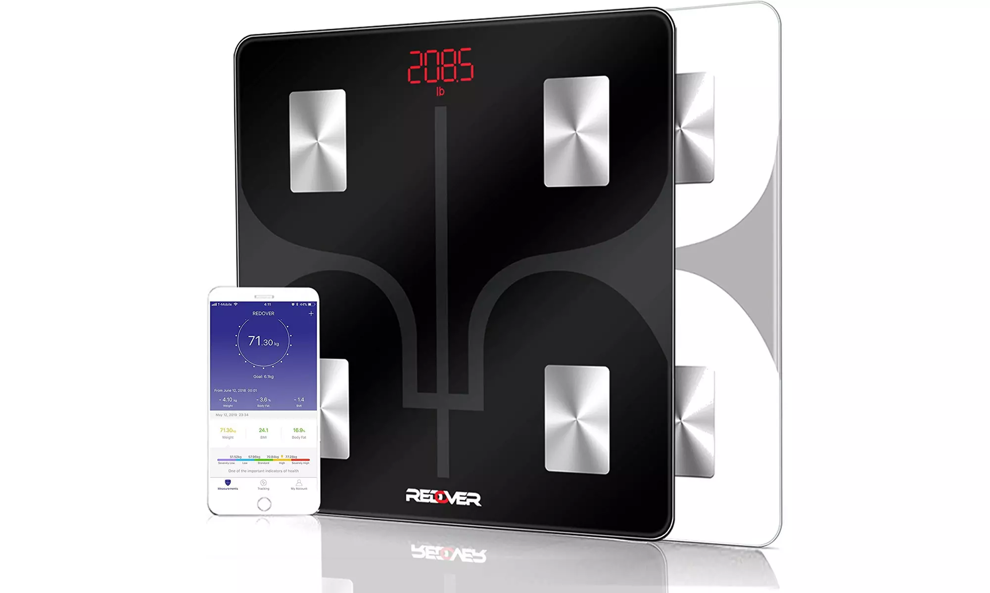 REDOVER-Bluetooth Body Fat Scale with Free iOS & Android App - Primary Image