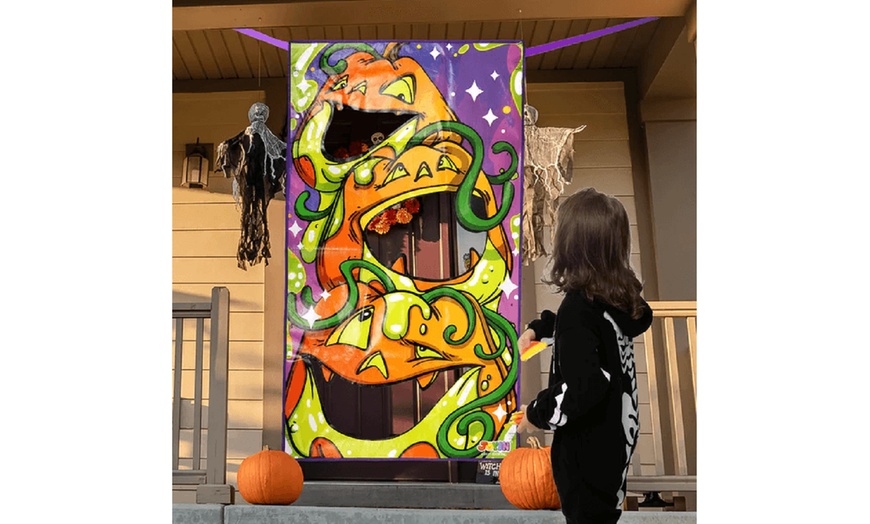 Halloween Toss Game Pumpkin Toss Cloth Board Playset | Groupon