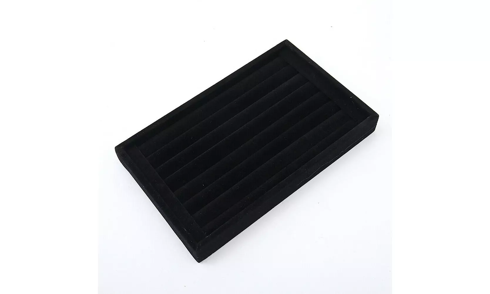 1-2 Pc Velvet Jewelry Ring Display Organizer Tray Holder Earring Storage Case