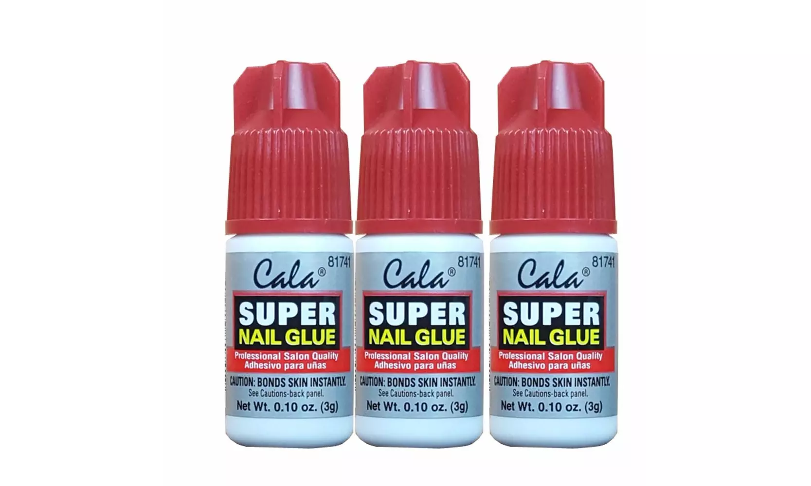 3 bottles Super nail Glue professional Salon Quality,Quick and Strong - Second Medium