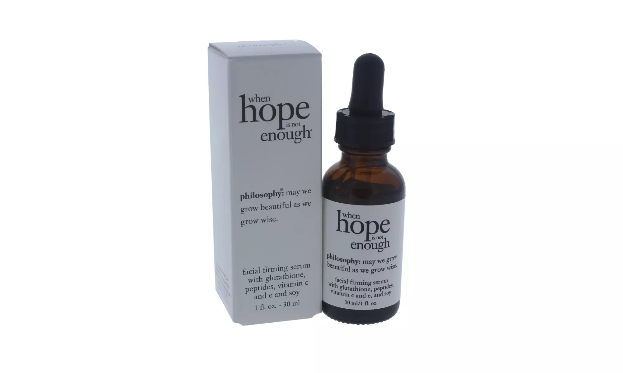 glutathione groupon Philosophy When Hope Is Not Enough Facial Firming Serum 1 oz 1 oz All Skin Types واقي شمس للرجال