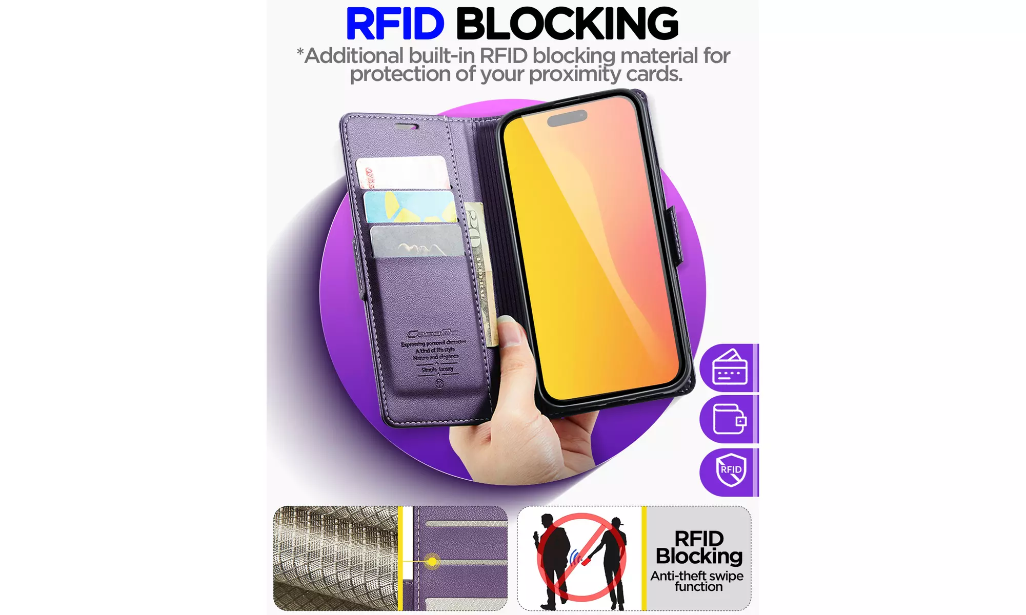 For iPhone 15 Pro Max 6.7 inch 2023 Case Leather Wallet  Flip Shockproof Cover