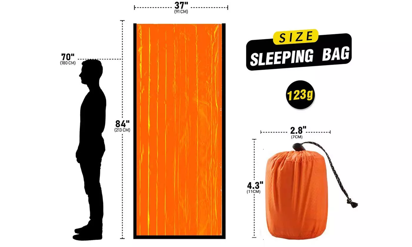 PE Emergency Sleeping Bag Thermal Waterproof Outdoor Survival Camping Bag