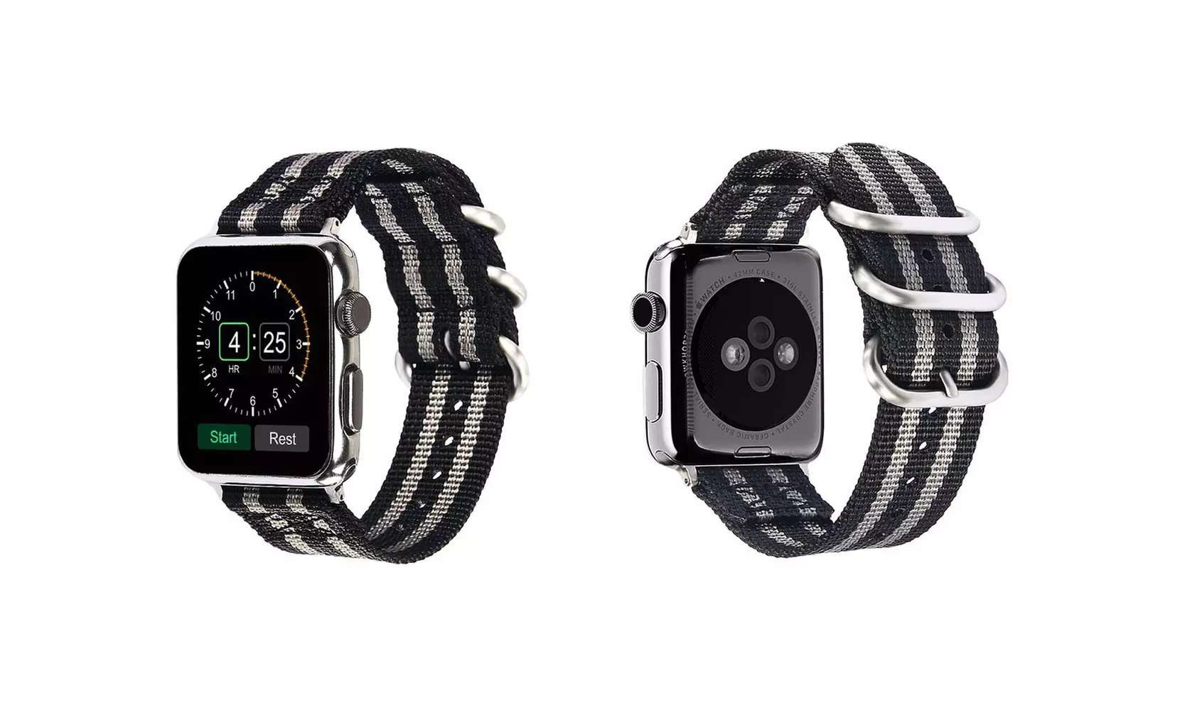 Aduro Nylon Buckle Band for Apple Watch Series 1, 2, 3, 4, 5, 6, & SE