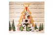 Kraft Standing Cardboard Advent Christmas Tree Calendar Set with 24 Gift Boxes - Second Medium