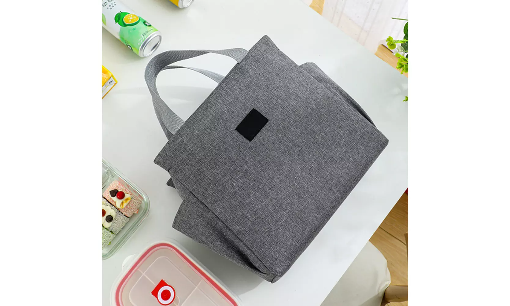 US 1-2 Pc Insulated Lunch Bag Thermo Cooler Hot Cold Box Kids Adults Work Office