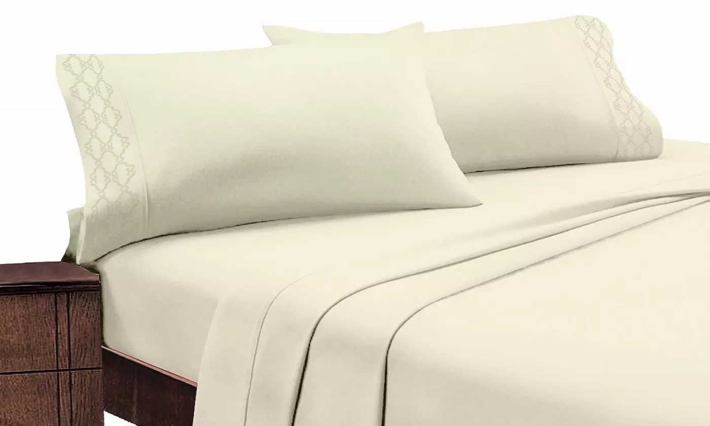 Home Sweet Home Extra Soft Deep Pocket Embroidered Sheet Set