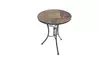 4D Concepts 601404 Slate Round Top Coffee Table - Metal/Slate