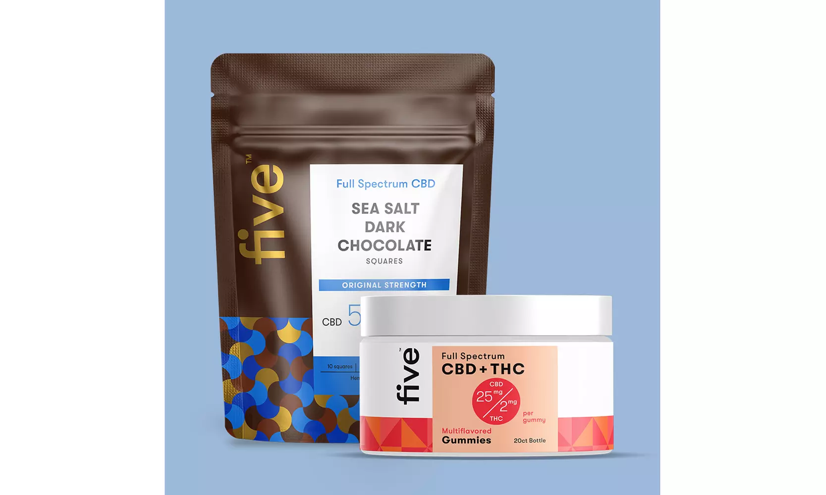 Edible Bundle: Full Spectrum CBD Gummies and Chocolate (1000mg Total) - Second Medium