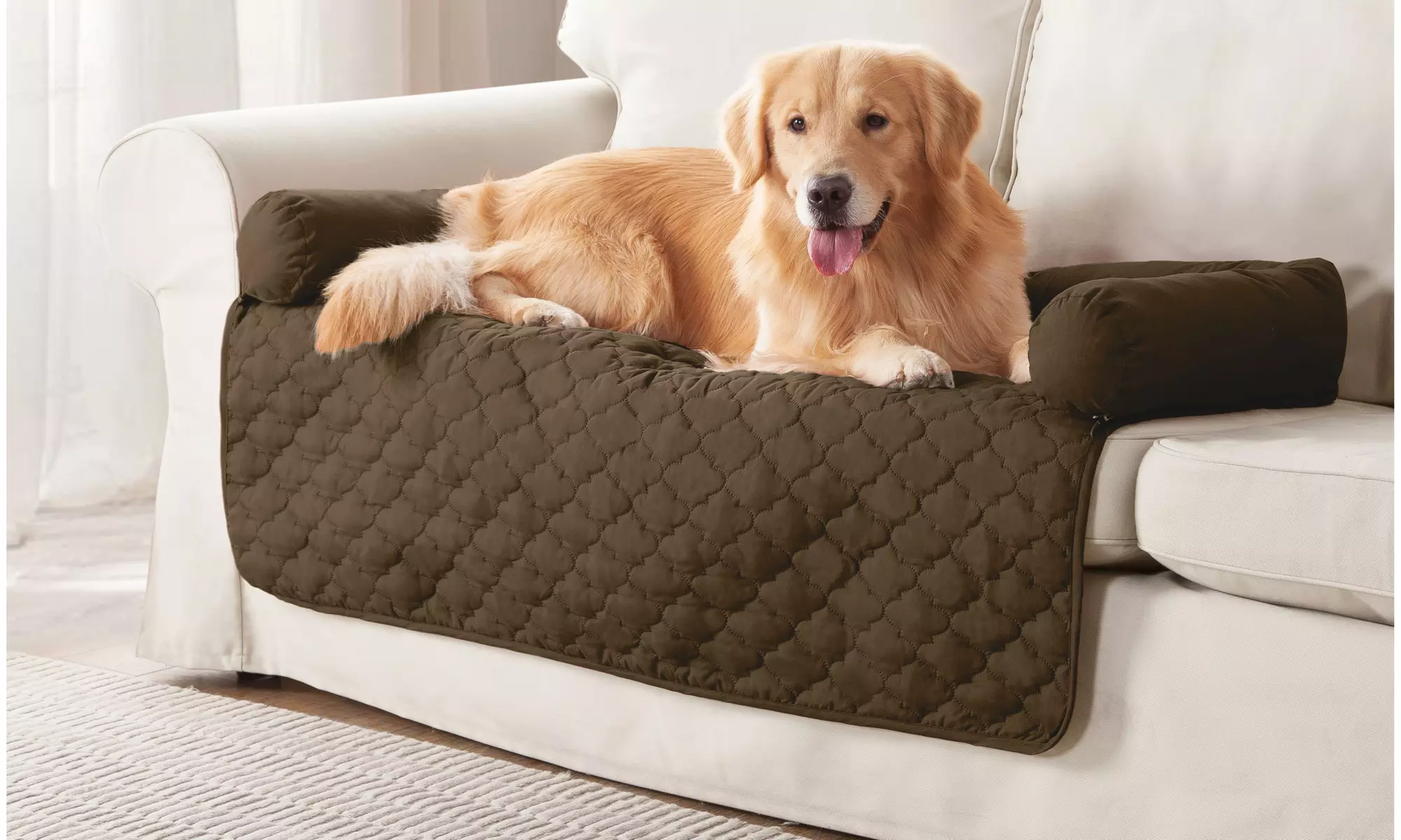 Ultimate Reversible Waterproof Quilted Pet Bed Furniture Cover for Dogs and Cats - Primary Image
