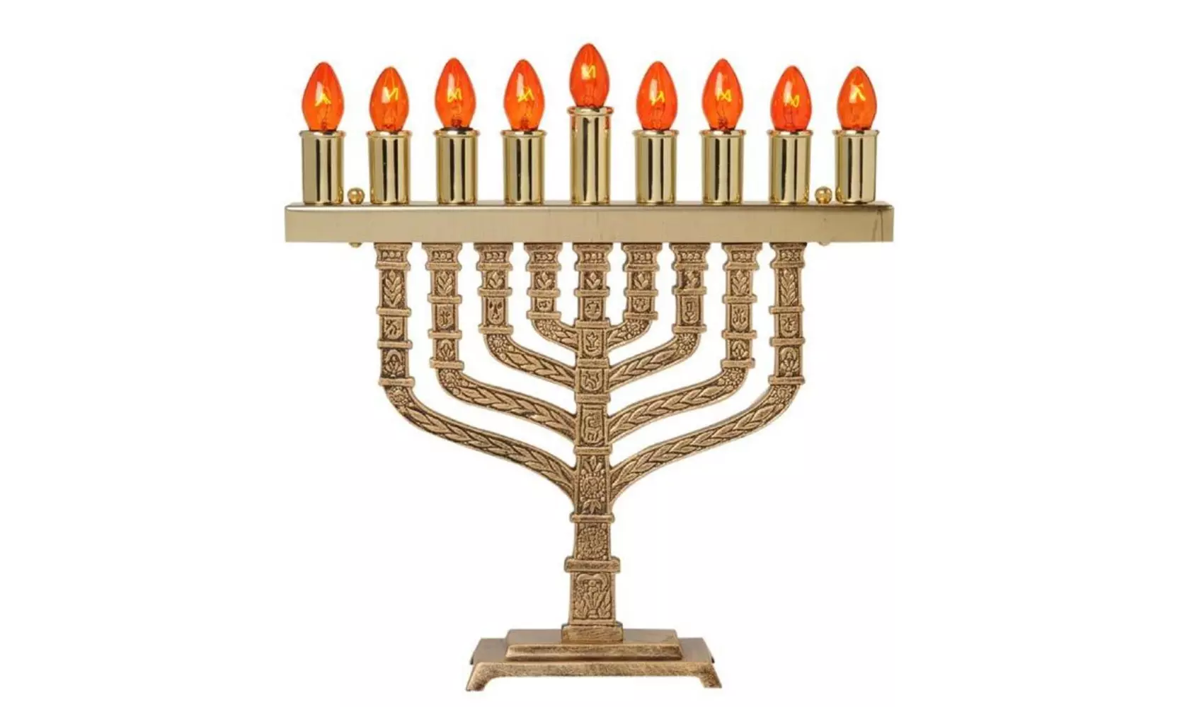 Giftmark EM-665 Electric Brass Menorah with Bulb - Second Medium