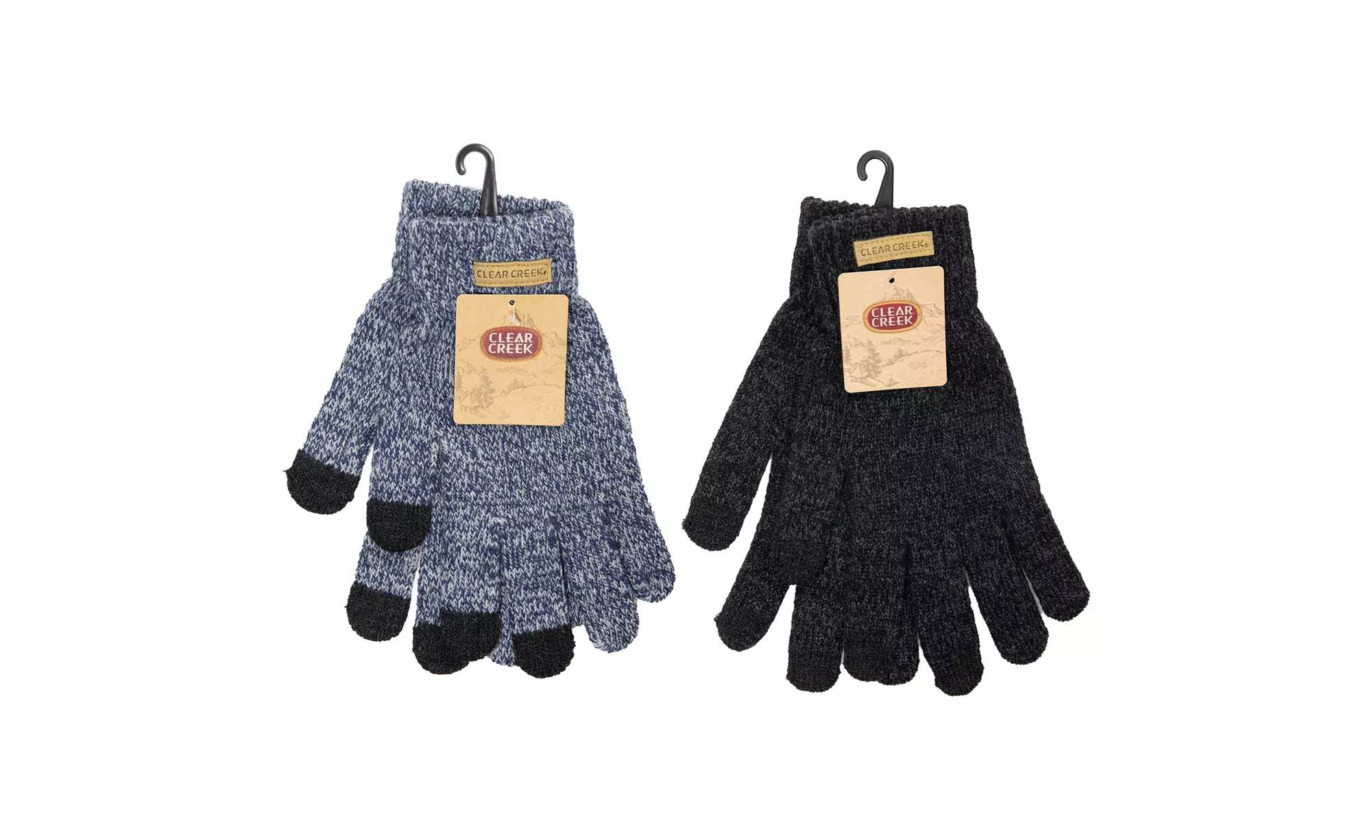 Clear Creek 2 pair Men's Marled Knit Texting Glove - Primary Image