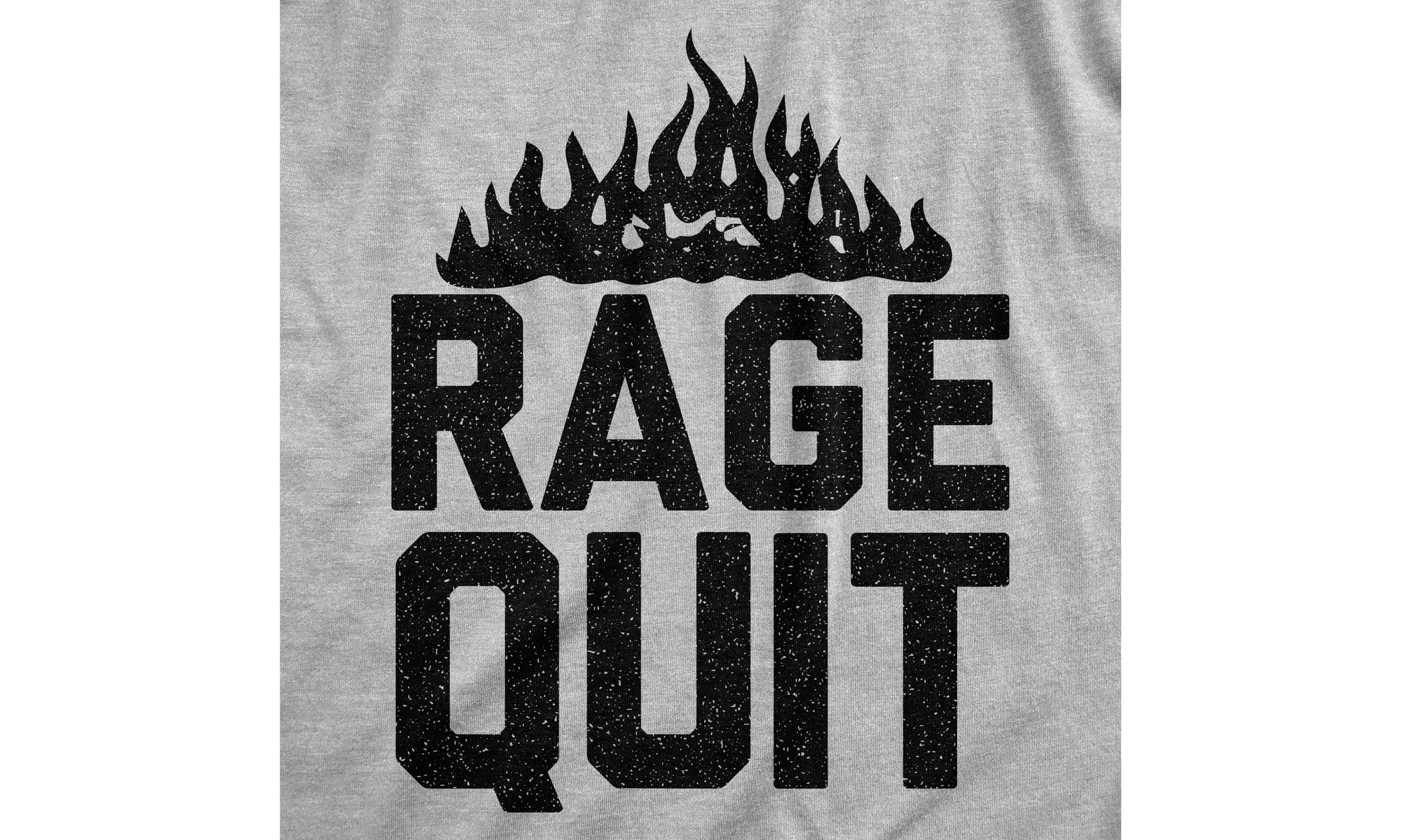 Mens Rage Quit Tshirt Funny Gamer Video Game Heated Gamer Moment Graphic Tee - Second Medium