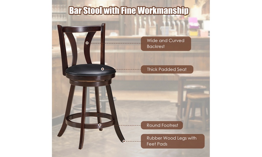 Up To 56% Off On Costway Set Of 2 Swivel Bar S... | Groupon Goods