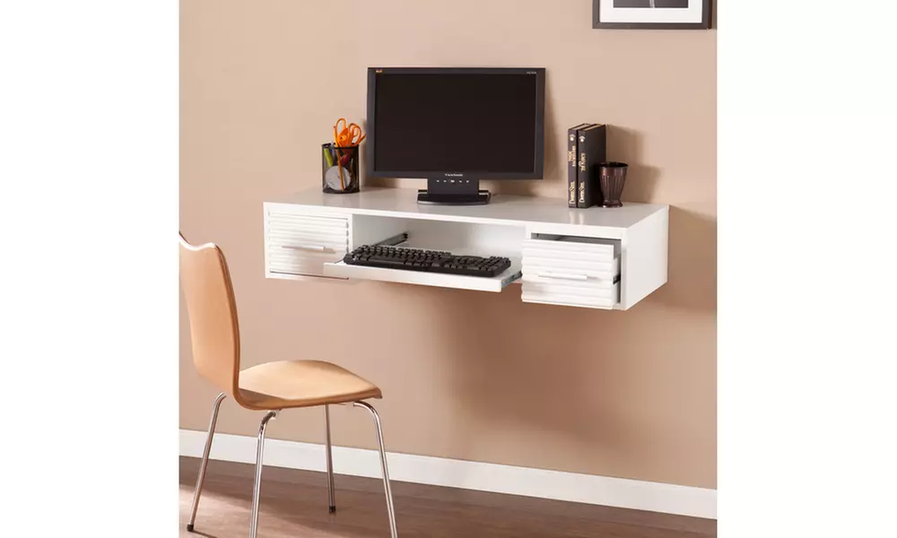 Simon Wall Mount Desk - White - Second Medium