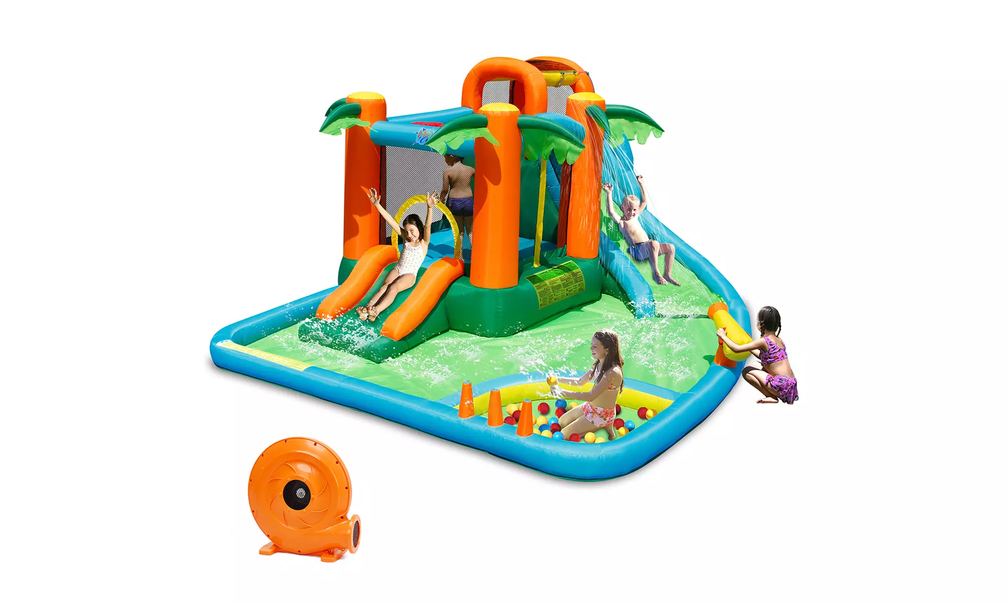Costway Inflatable House Jump Bouncer Kids Water Park Play Center w/Blower - Primary Image