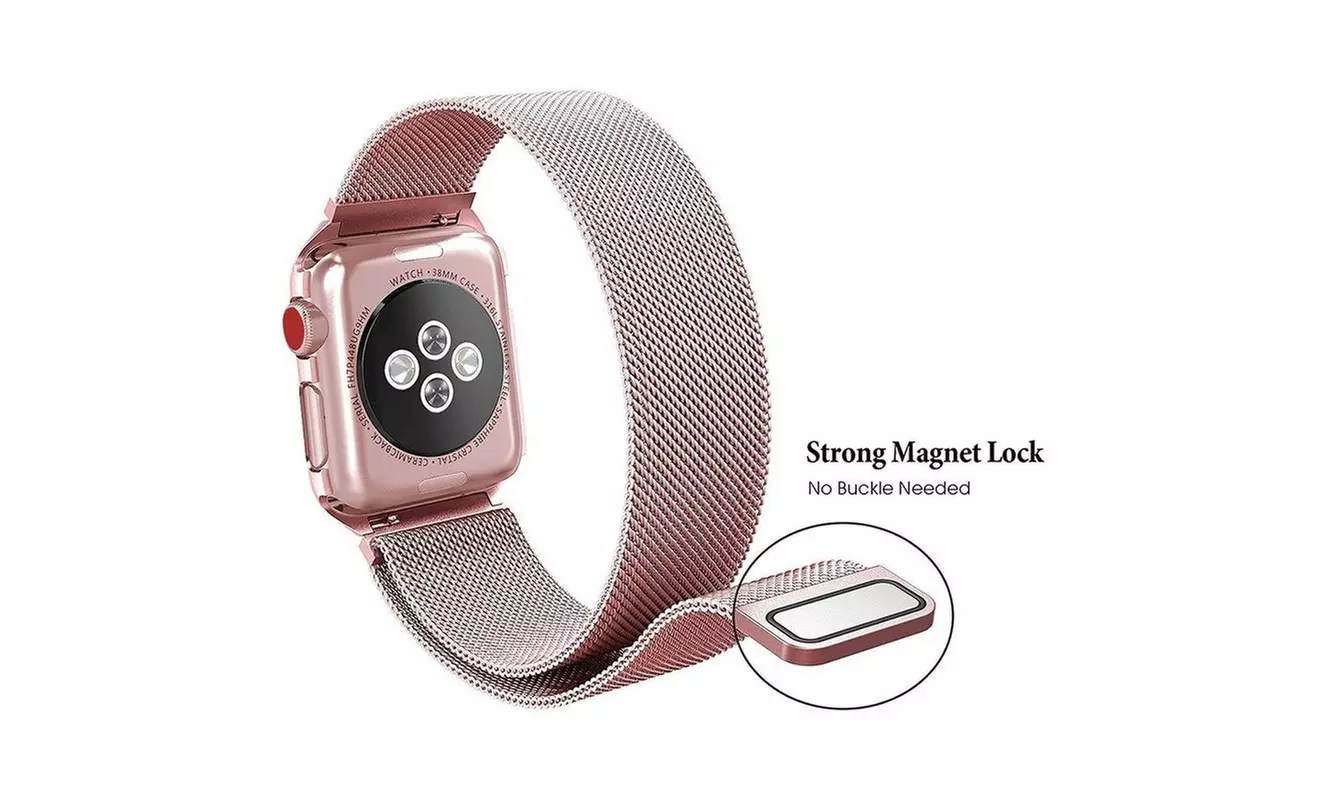 Watch Belt Stainless Steel Mesh Band Compatible for Apple Watch Band - Second Medium