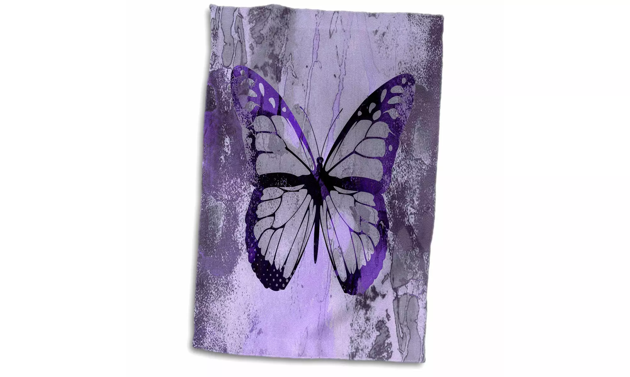  Towel - Purple Butterfly Illustration - 15 by 22-inches  - Second Medium