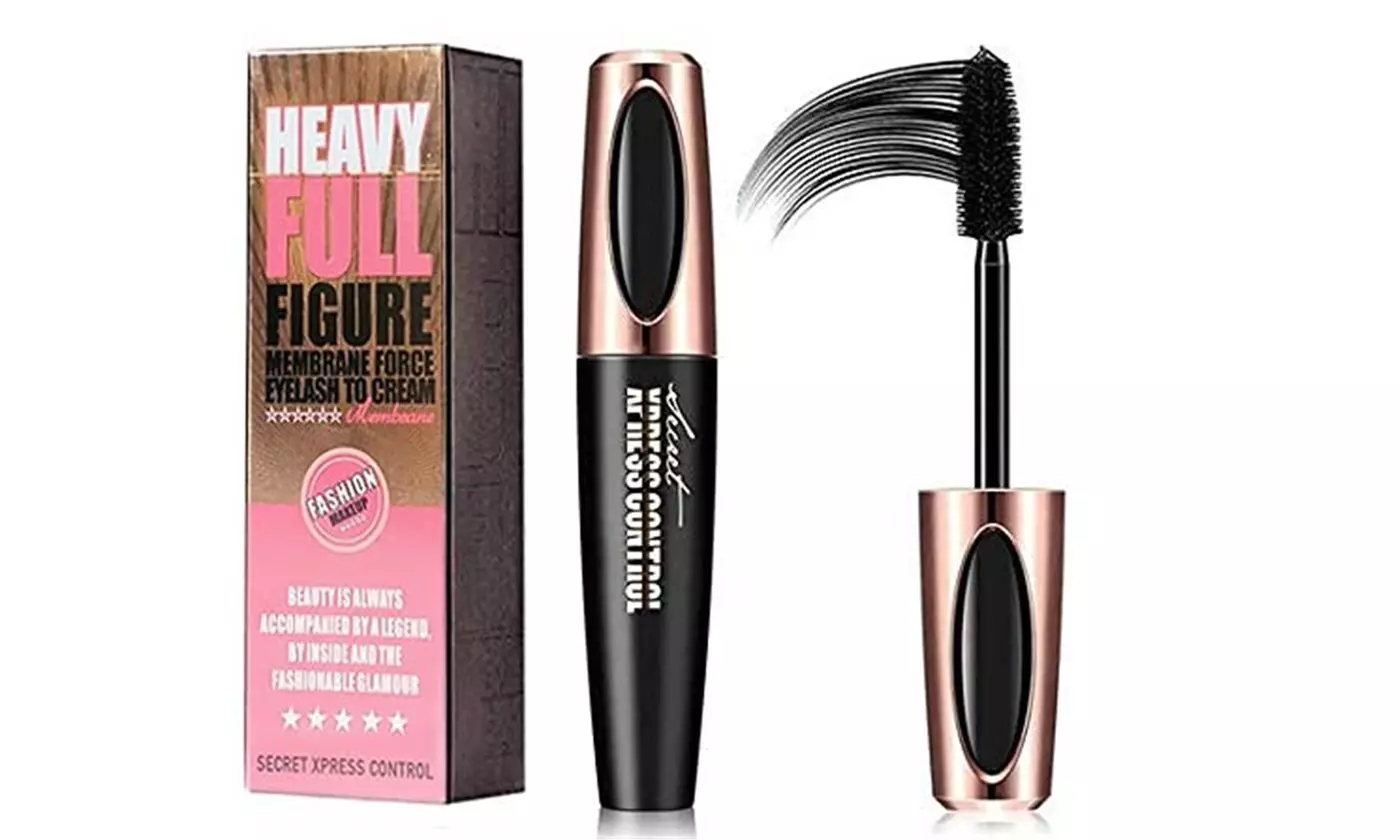 4D Silk Fiber Eyelash Mascara Extension Makeup Black Waterproof Eye Lashes - Second Medium