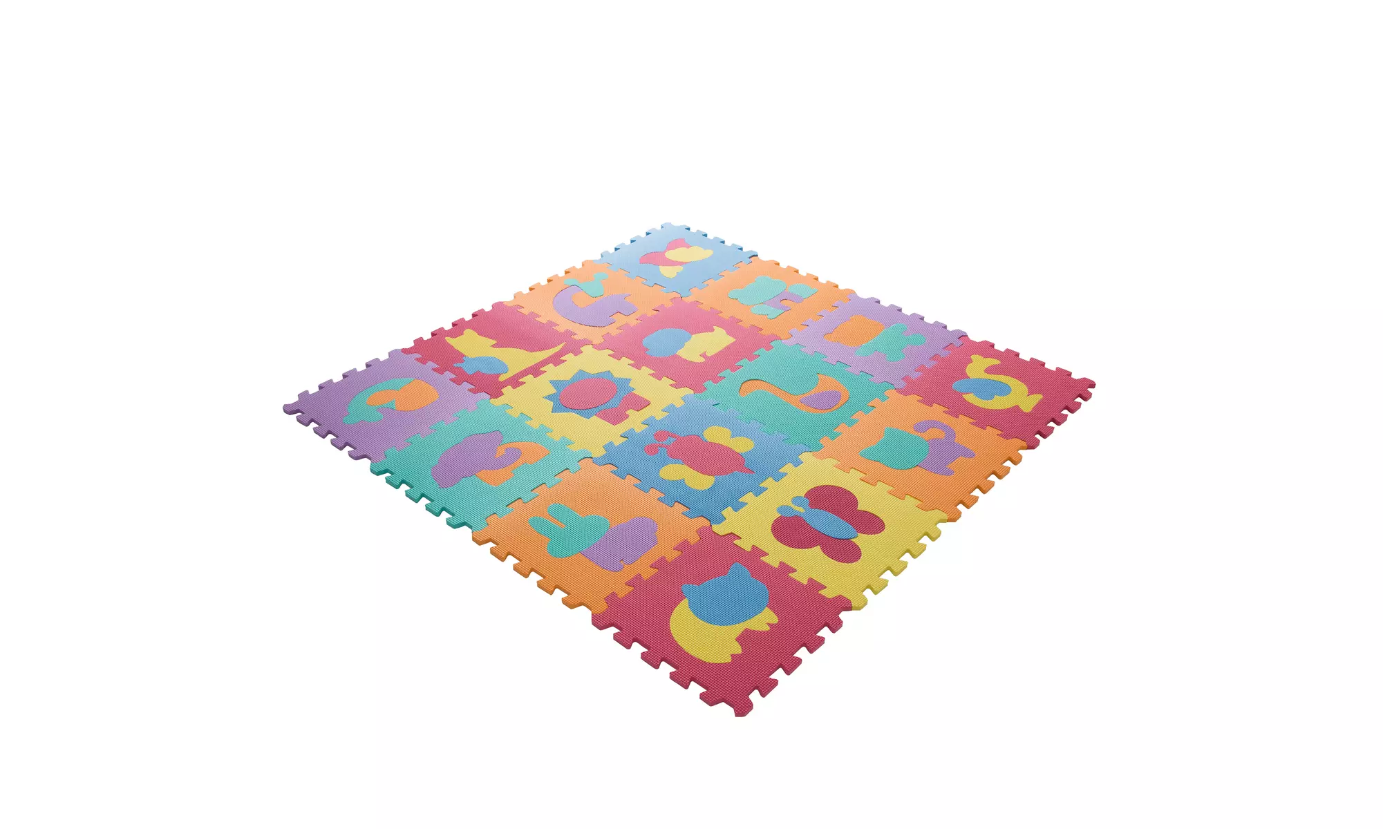 16 Piece Interlocking Foam Tile Animal Play Mat - Primary Image