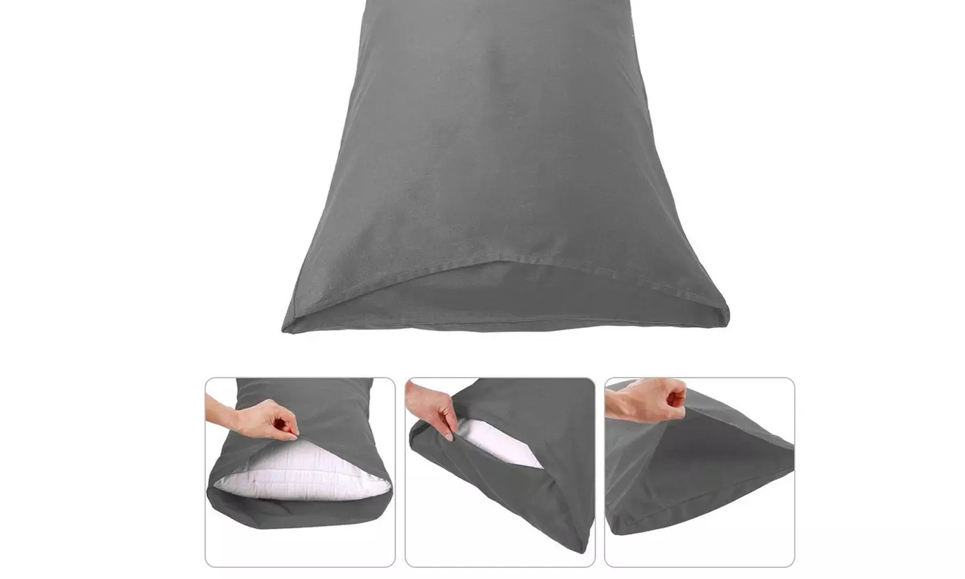 Body Pillow Cover Cotton Fabric Envelope Closure Long Body Pillow Pillowcase