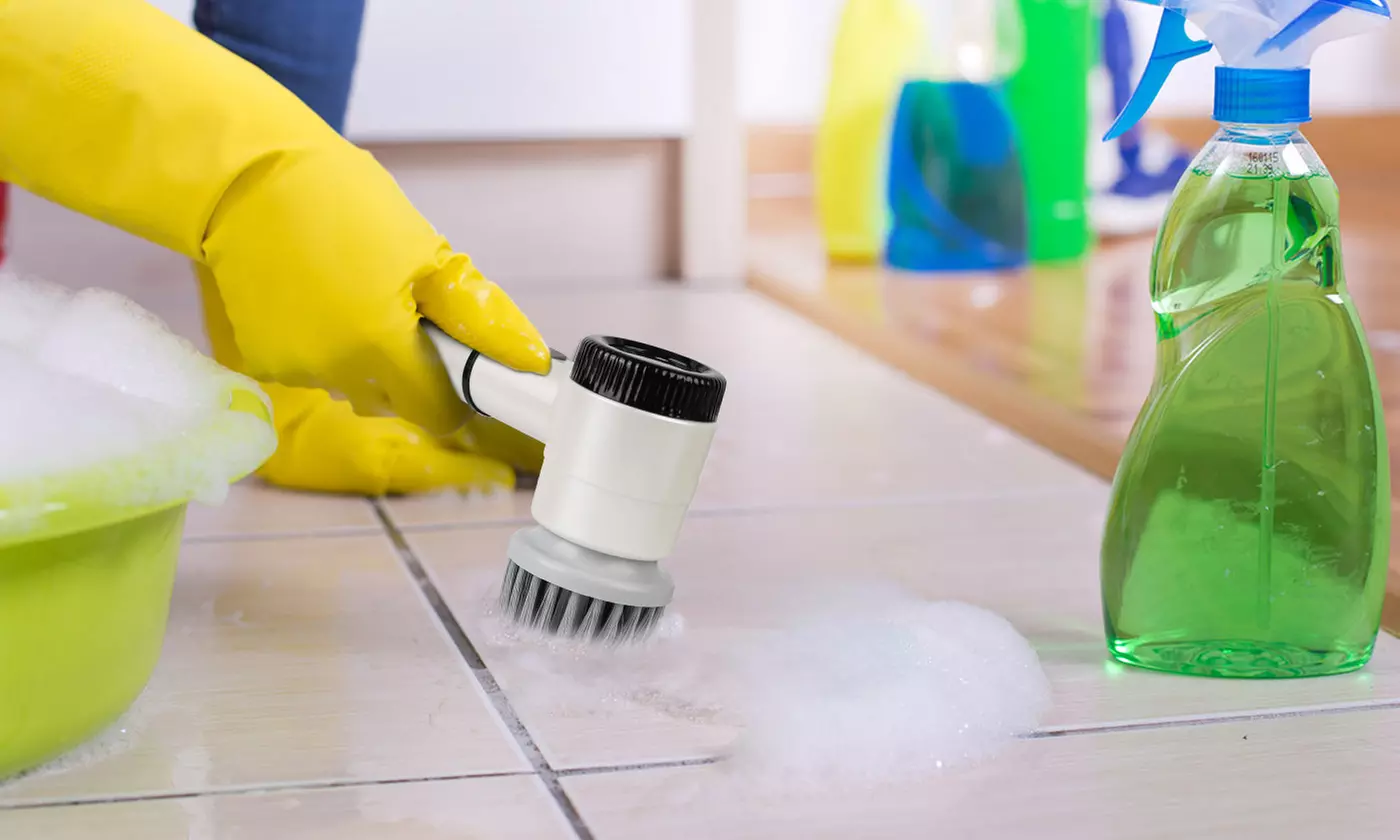 NewHome Electric Spin Scrubber: Cordless with 5 Brush Heads & 3 Speed Settings