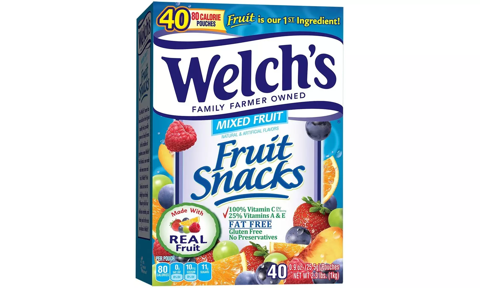 WELCH'S Mixed Fruit Snacks, 0.9 Ounce, 40 Count  - Primary Image