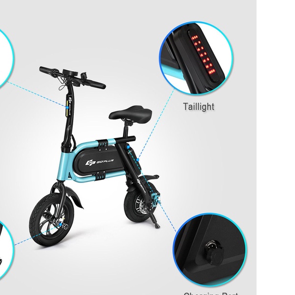 goplus folding electric bike 350w