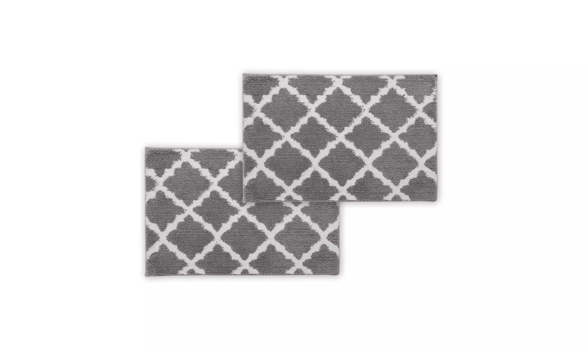 Bibb Home 1-2 Pack Trellis Micro Shag Bath Rugs