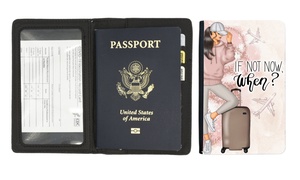 Travel RFID Passport Wallet with Vaccine and Credit Card Slots by Pink Box