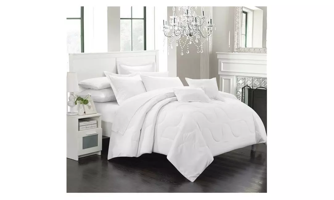 Chic Home CS3290-US Demaria Bedding Basics Down Alternative Solid Comforter Set  - Primary Image