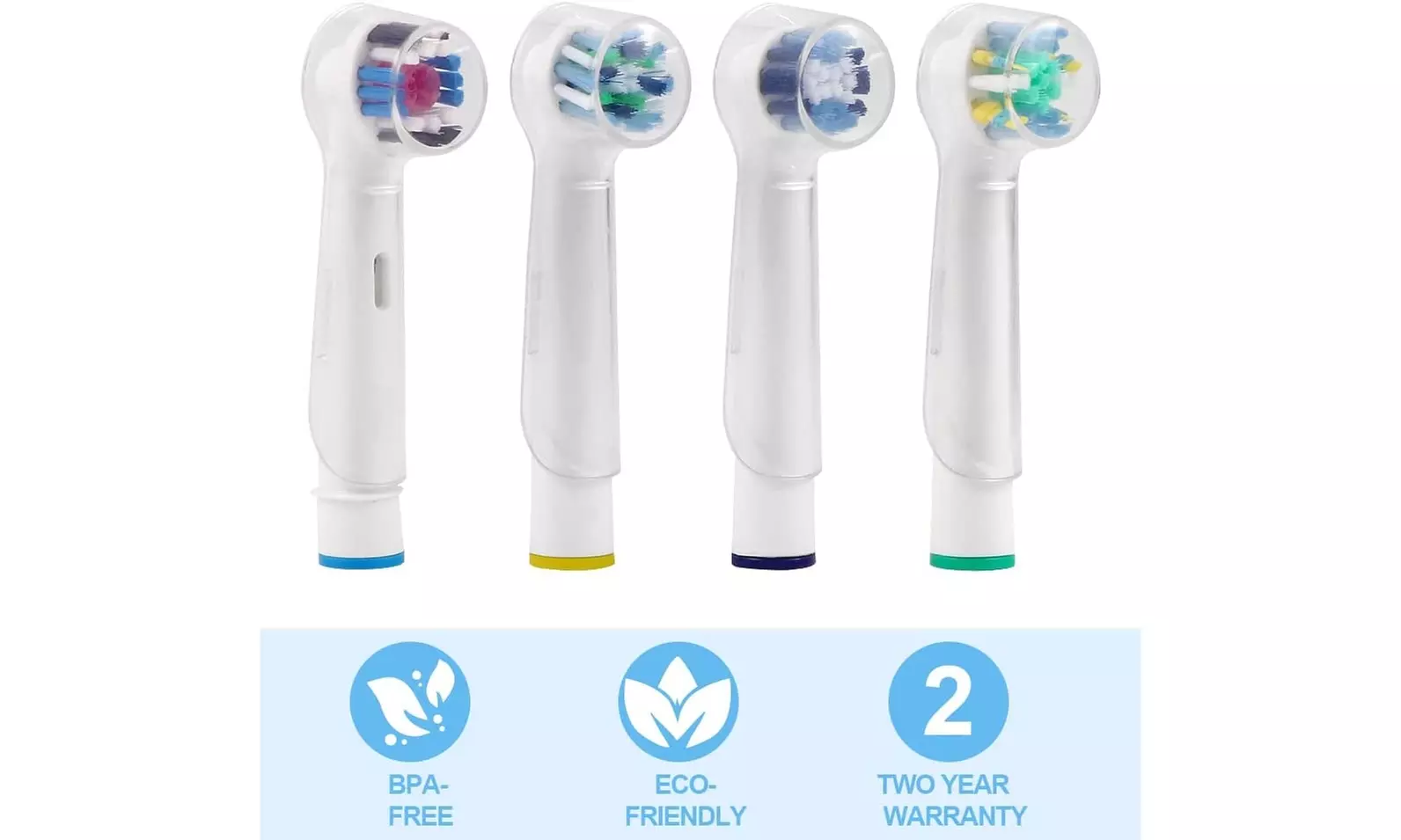 HSYTEK 6 Pack Protective Cover Cap Compatible with Oral B Replacement Heads, - Second Medium