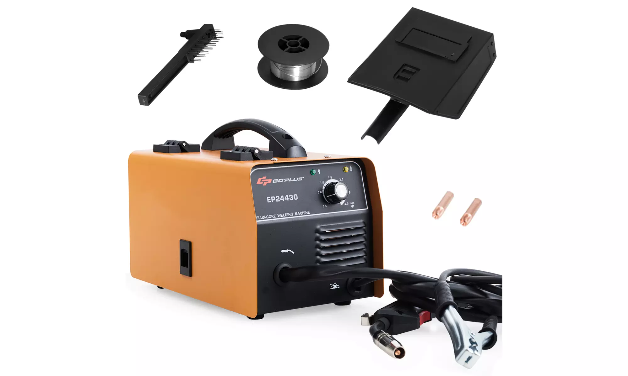 MIG 130 Welder No Gas Flux Core Wire Automatic Feed Welder IGBT Inverter w/Mask - Primary Image