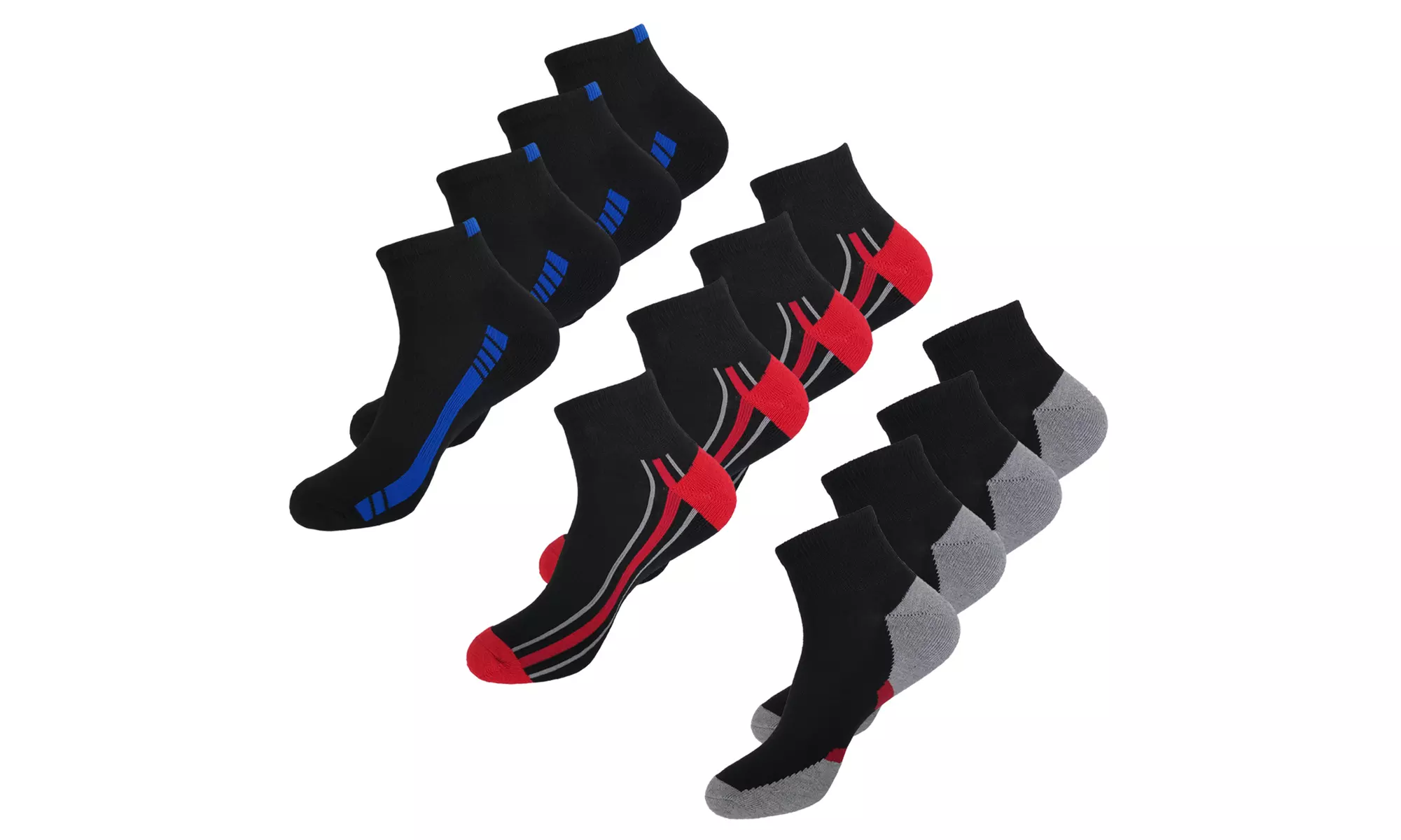 Pairs Beverly Hills Polo Club Ankle Socks Cushioned (6 or 12 Pairs) - Second Medium
