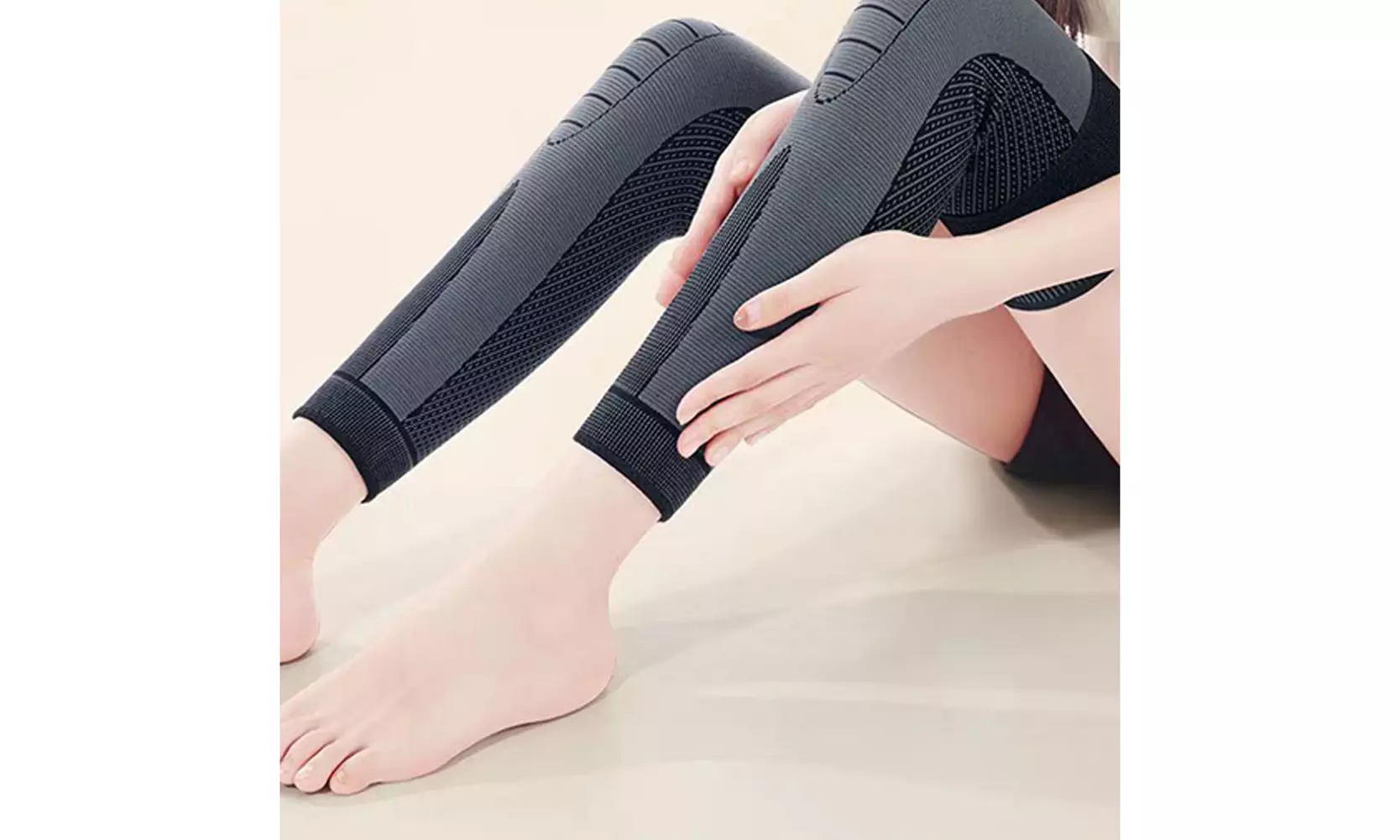 US 1-2 Pcs Full Leg Compression Sleeves Long Knee Braces Support Protector Sport