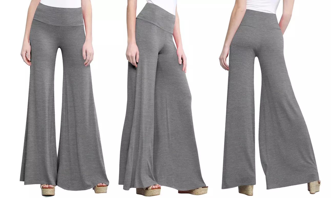 Made by Johnny Women's Casual Comfy Wide Leg Palazzo Pants