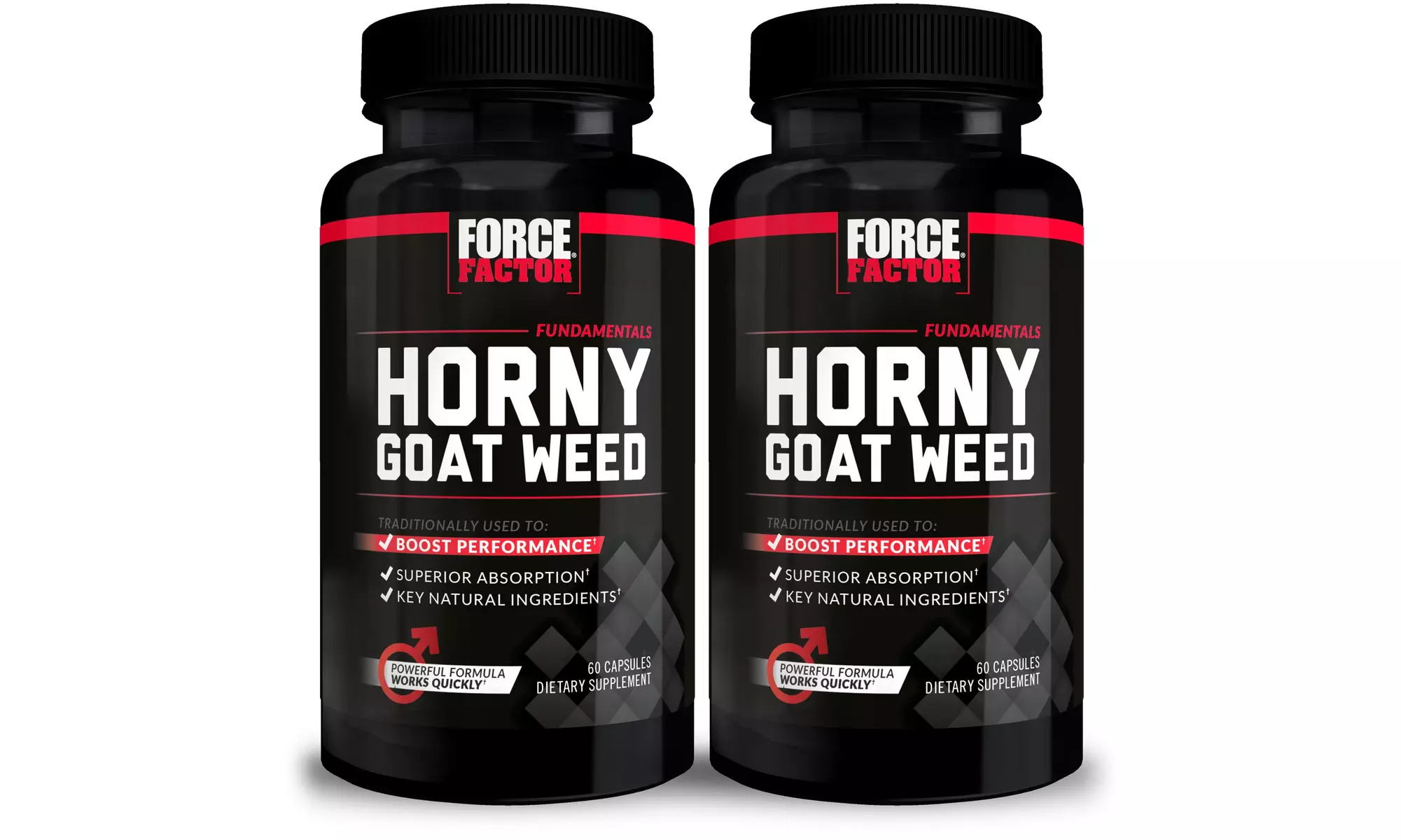 Force Factor Horny Goat Weed 750 Mg, Libido Booster, Pack of 2