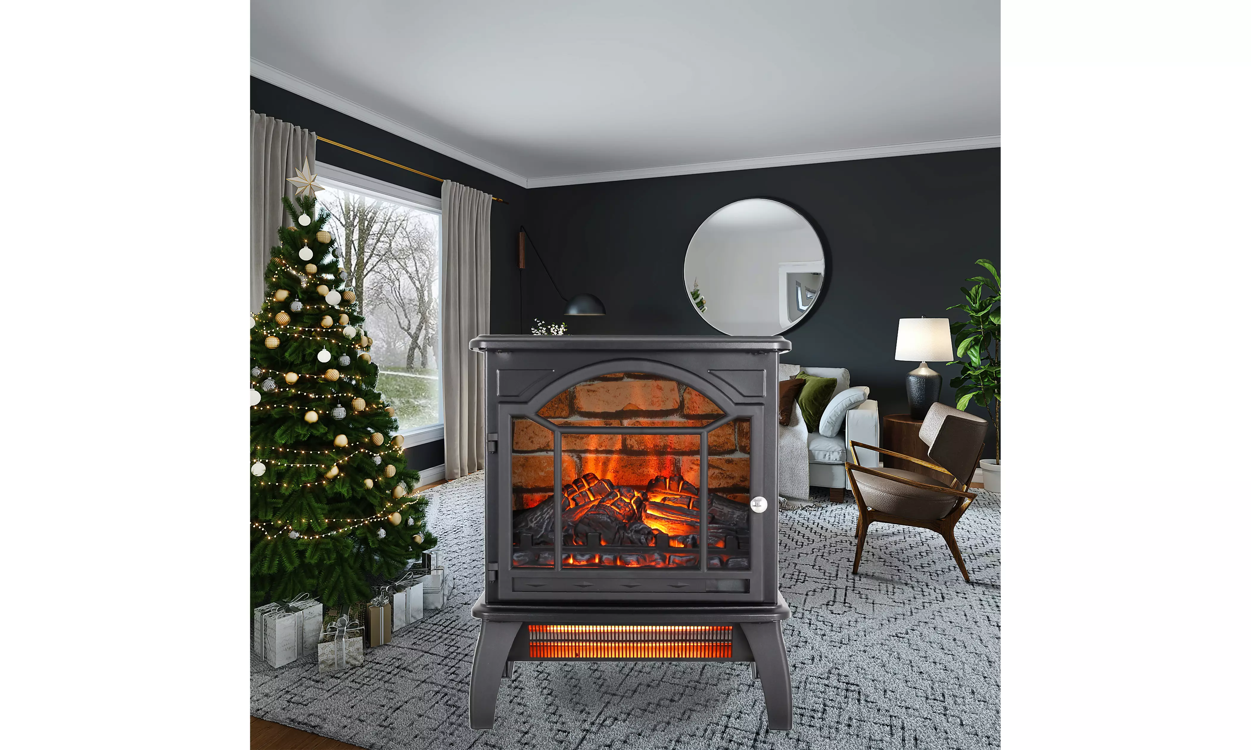 18 inch 3D Infrared Electric Stove Fireplace with remote control