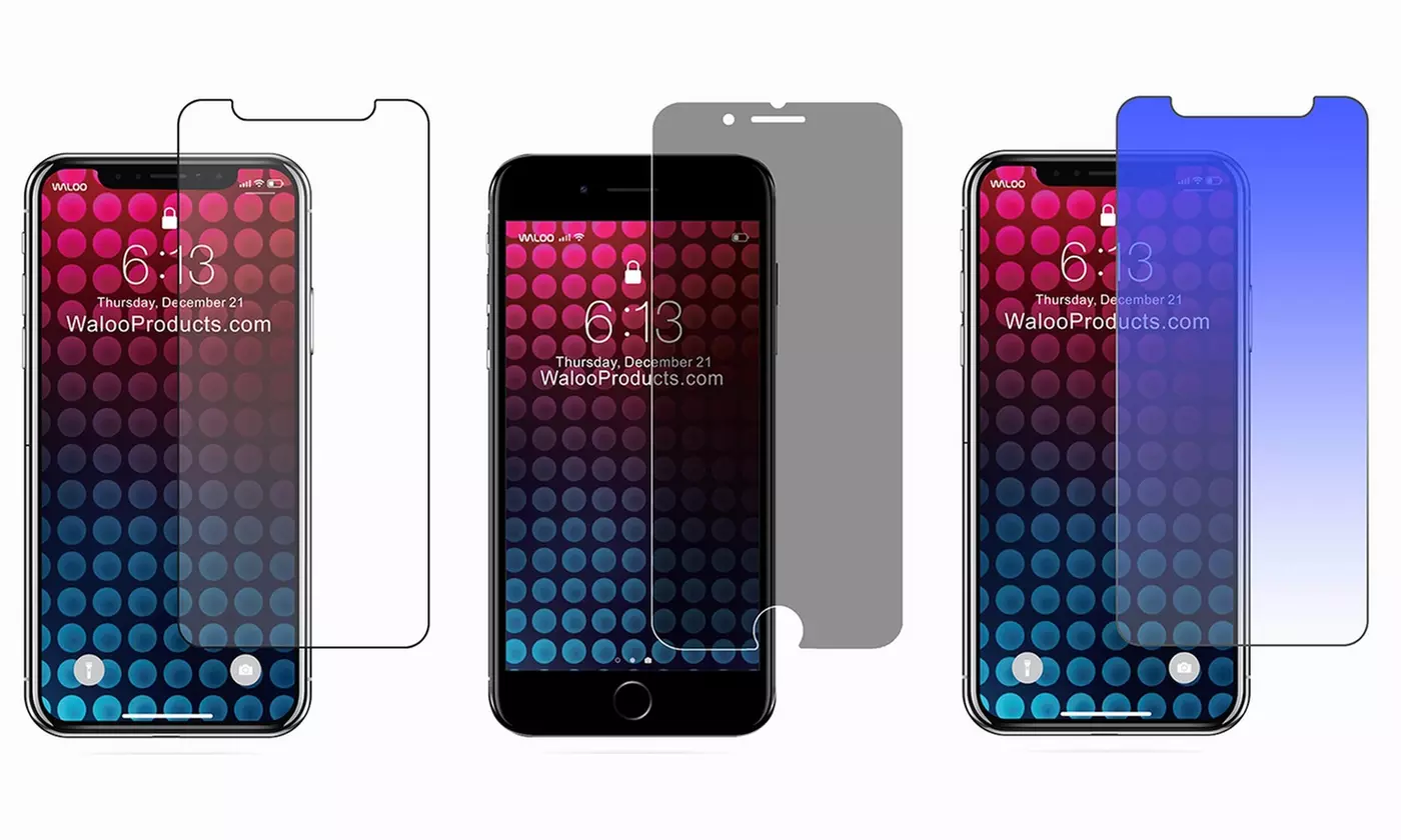 Waloo Privacy or Blue Light Tempered Glass Screen Protector for iPhone