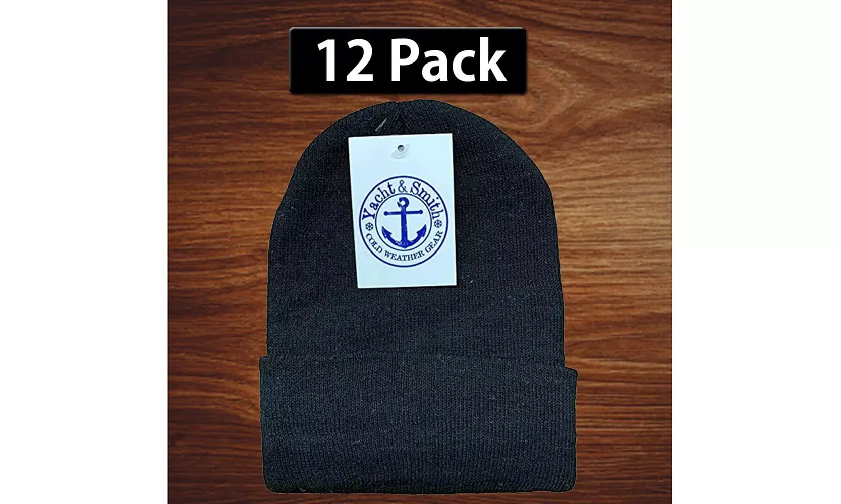 12 Pairs of Yacht & Smith Winter Beanie Hats, Mens Womens