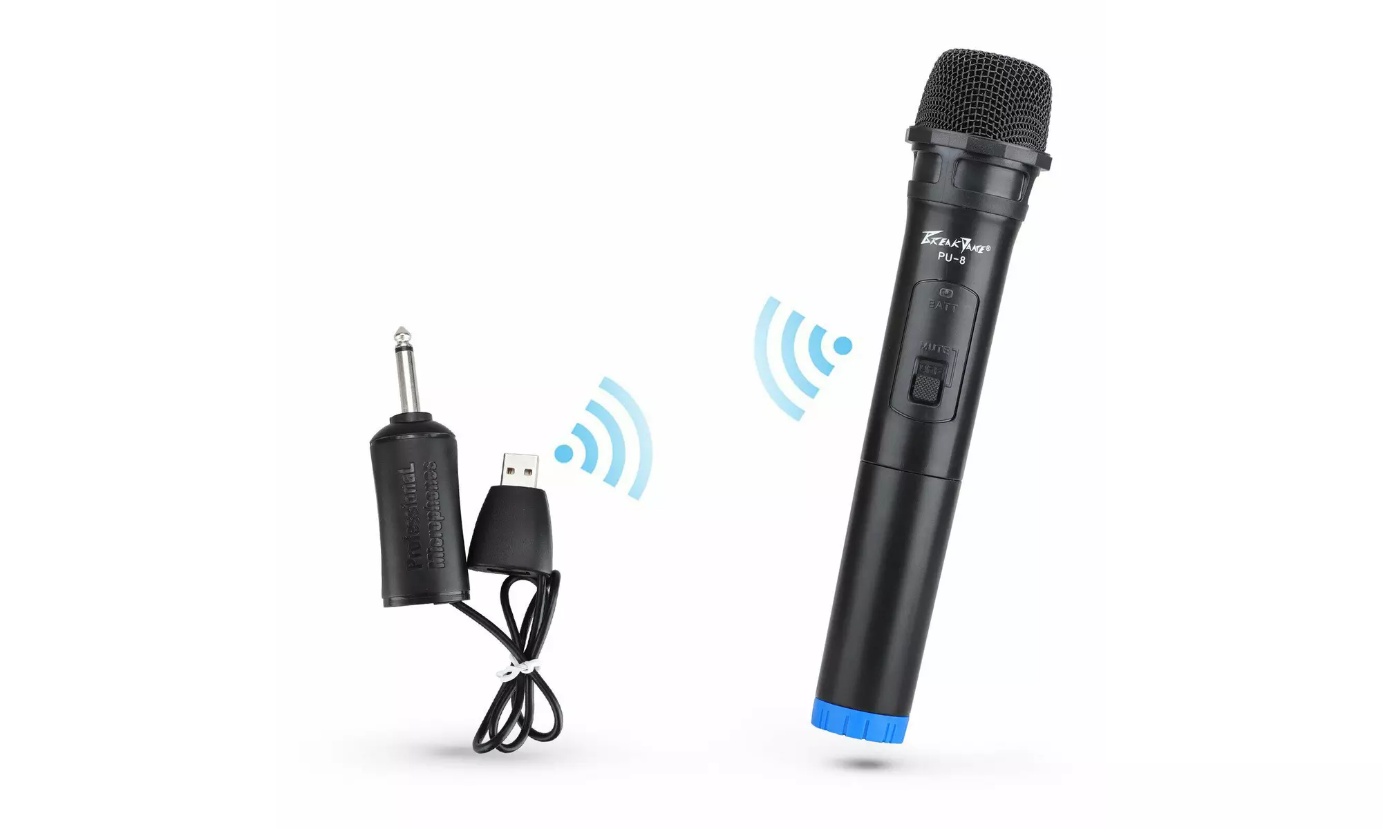 Professional Handheld Wireless Microphone Mic W/ USB Receiver For Karaoke Speech - Primary Image