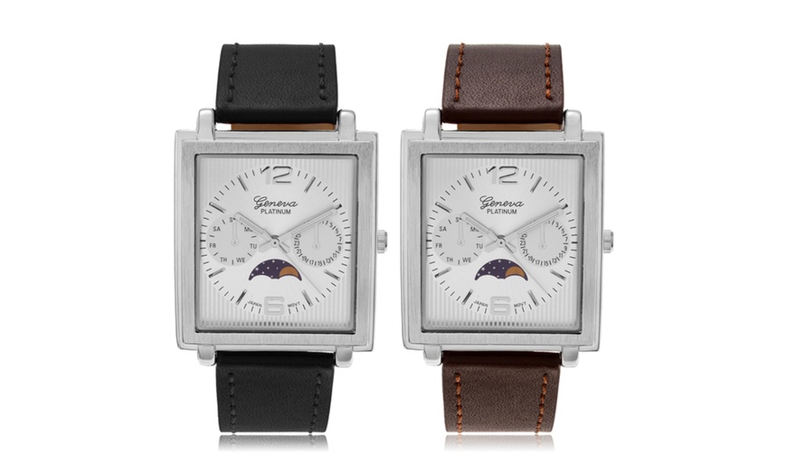 Geneva platinum men's outlet watch