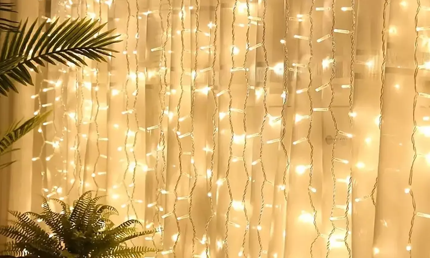 300 LED Window Curtain String Light for Christmas Wedding Party Home Garden 