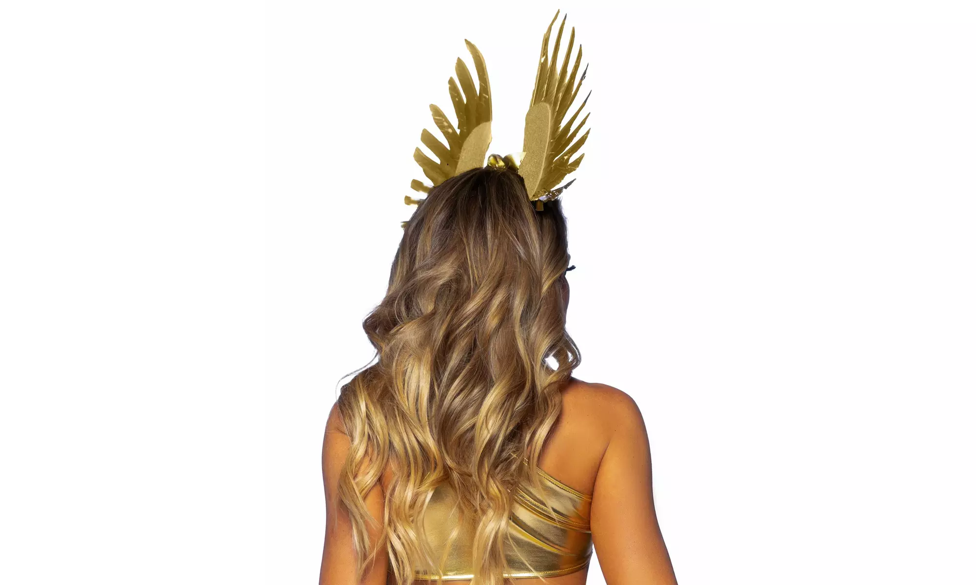 Leg Avenue Goddess Floral and Feather Headband - Second Medium