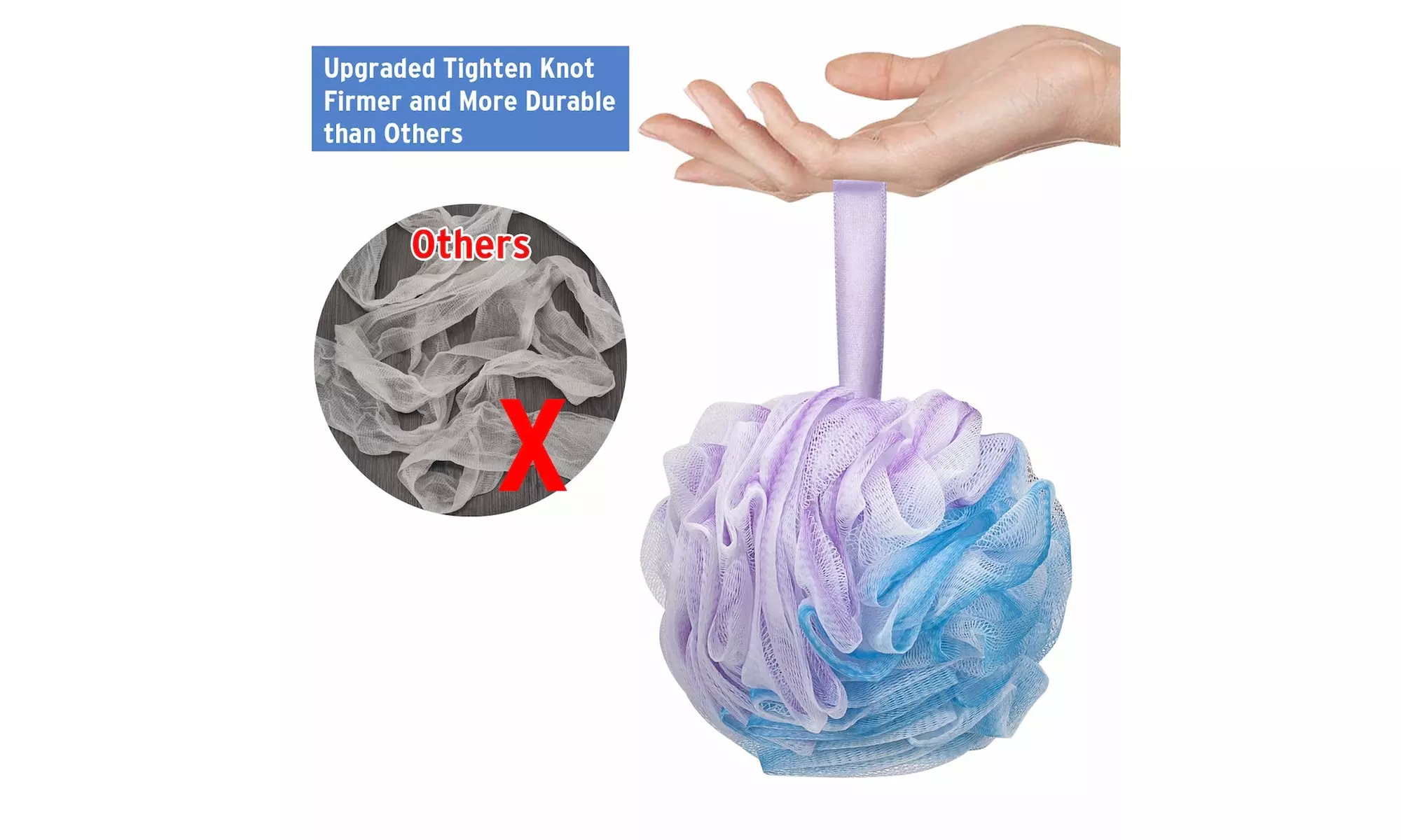 DadyMart Bath Shower Loofah Sponge 60g Bath Mesh Pouf Shower Ball - Primary Image