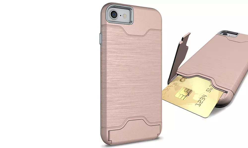 Waloo Kickstand Credit Card Case for iPhone 6, 6 Plus, 7, or 7 Plus - Second Medium