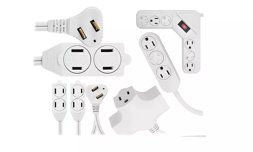 5-Pack Variety Extension Cords and Power Strips Bundle - Primary Image